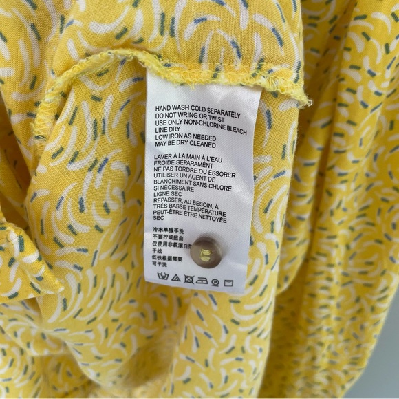 MAEVE x ANTHROPOLOGIE Plus Blithe Shirt in Yellow Sprinkle - Picture 9 of 10